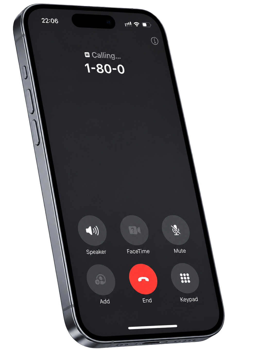 iPhone calling 1-800 Cloud Interpreter